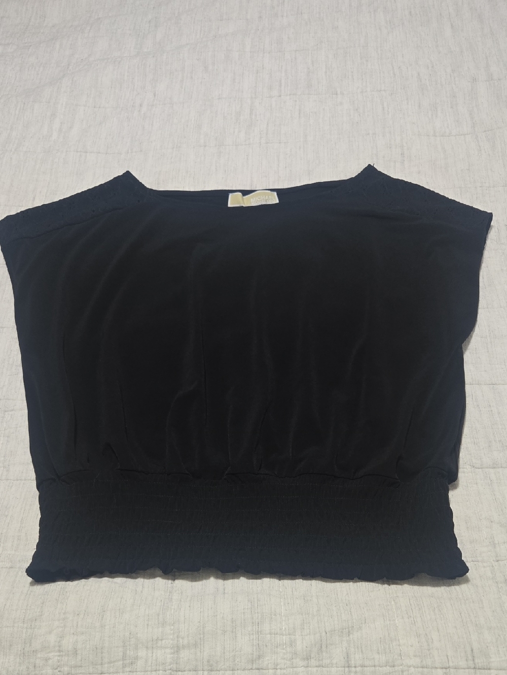 Michael Kors Black Short-Sleeve Top